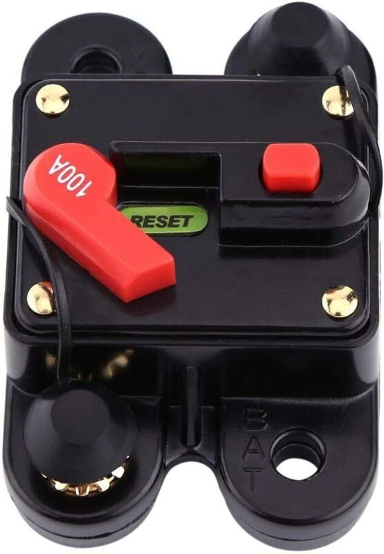 Ugreat - DC12V Leistungsschalter-Reset 80–300 a für Auto, Marine, Boot, Fahrrad, Stereo-Audio (100 a), aafgvc
