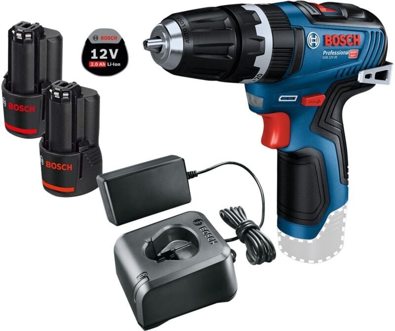 Akku-Schlagbohrmaschine gsb 12V-35 / 2x 2,0 Ah Akku + Ladegerät - Bosch