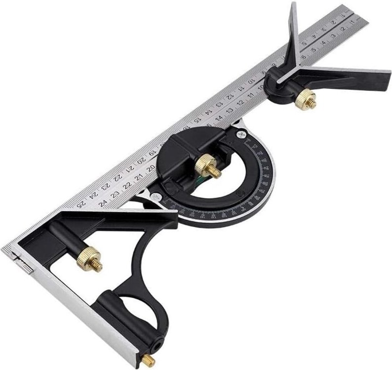 Zimmermannswinkel, rechtwinkliges Lineal, kombiniertes rechtwinkliges Lineal, Ingenieur-Messwerkzeug (300 mm)