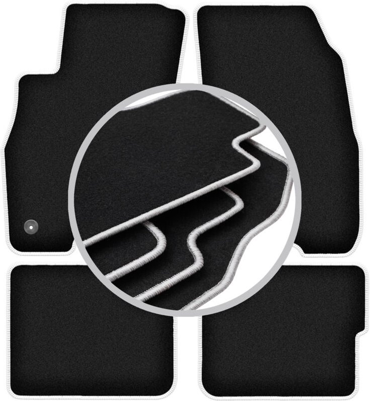 CARLUX-SILVER Autofußmatten für: Fiat Grande Punto Fließheck (2005-2009)