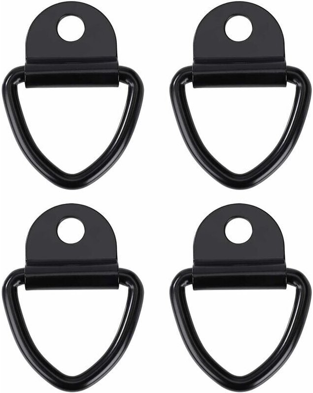 4 Stück Hochleistungs-V-Ring-Zurrhaken aus Edelstahl, Ankerring für Anhänger, LKWs und Lagerhallen