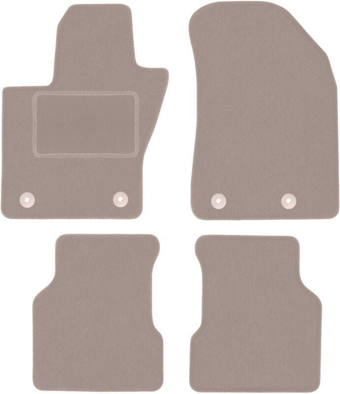 Beige Velours-Fußmatten für: Jeep Compass II MP SUV (2017-)