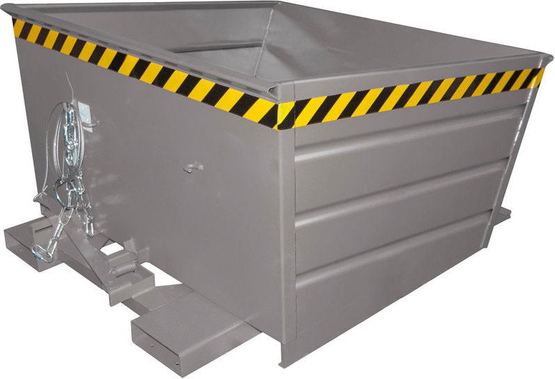 Bauer Kippbehälter mit Hebelverschluß VD 800, lackiert, Mausgrau