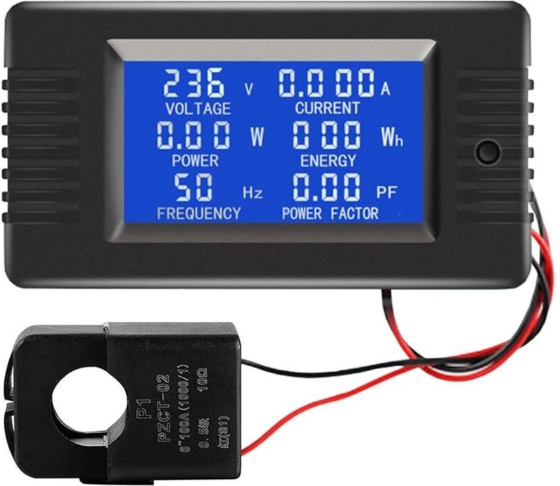 Thumbnail - LCD-Digitalmultimeter mit Split-Core-Stromwandler, 80-260 V, 100 A, Multifunktion