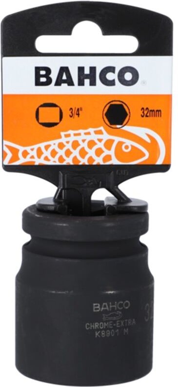 Bahco 3/4 Kraft-Steckschlüssel-Einsatz, Sechskant, 33 mm, phosphatiert - Einzelhandelsverpackung