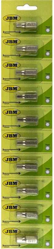 Thumbnail - JBM - Sechskant-Schraubendreher-Bits (ø 4 mm. - Mund 30 mm.) 10410