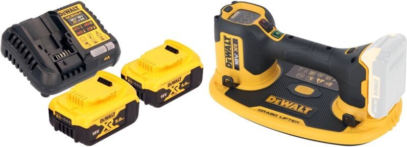 Dce 590 P2 Akku Vakuum Heber 18 v 120 kg + 2x Akku 5,0 Ah + Ladegerät - Dewalt