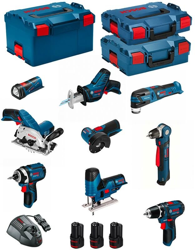 Kit 12V BMK9-28BD3 (gsr 12V-15+GDR 12V-105+GKS 12V-26+GWS 12V-76+GST 12V-70+GOP 12V-28+GSA 12V-14+GWB 12V-10+GLI 12V-80)...