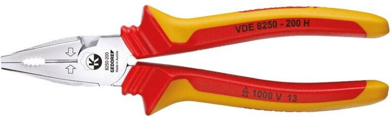 Vde 8250-200 h VDE-Kraft-Kombinationszange mit Hüllenisolierung 200 mm