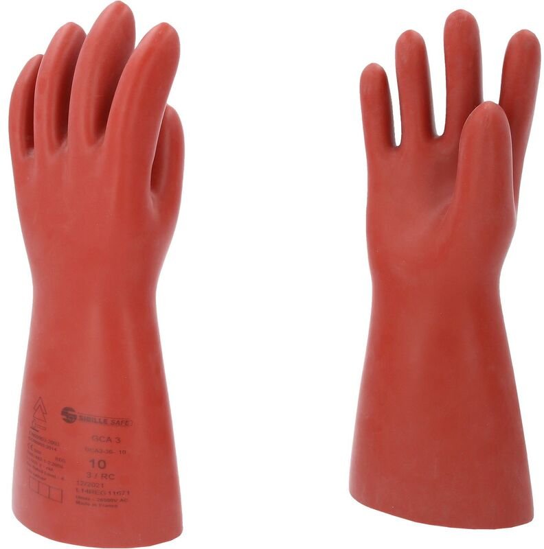 Thumbnail - Ks tools Elektriker-Schutzhandschuh mit mechanischen und thermischen Schutz, Größe 10, Klasse 3, rot ( 117.0096 )