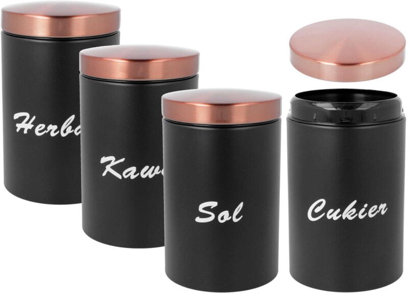 4er-Set Behälter für Kaffee, Tee, Zucker, Salz BRUNBESTE BB-2760