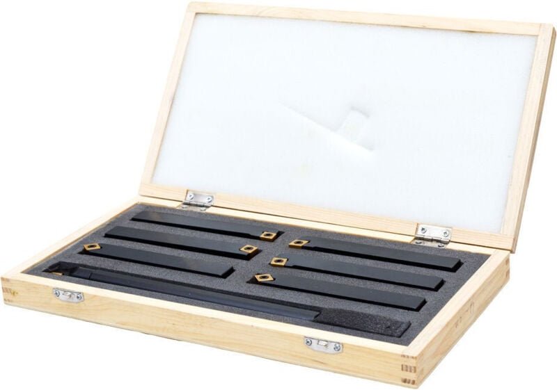 Set mit 7 Werkzeugen fur 16-mm-Metalldrehmaschinen Holzmann 7tlg16hq