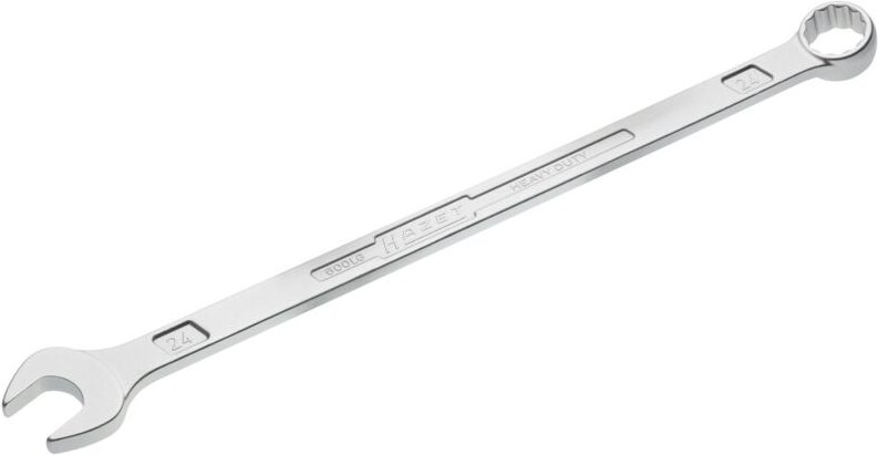 Ring-Maulschlüssel, extra lang, schlanke Bauform, Außen-Doppel-Sechskant-Tractionsprofil, 24 mm - Hazet