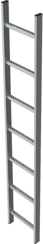 Zarges Schachtleiter 400mm lichte Breite 4 Sprossen Stahl verzinkt