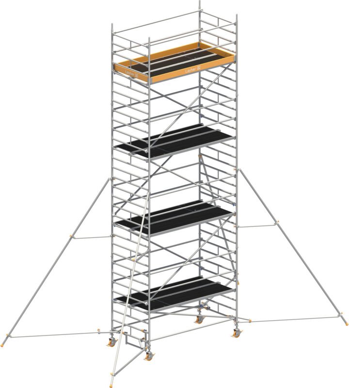 Layher Rollgerüst Uni Breit P2 mit Gerüststützenlänge 5,0m, 9,20m AH