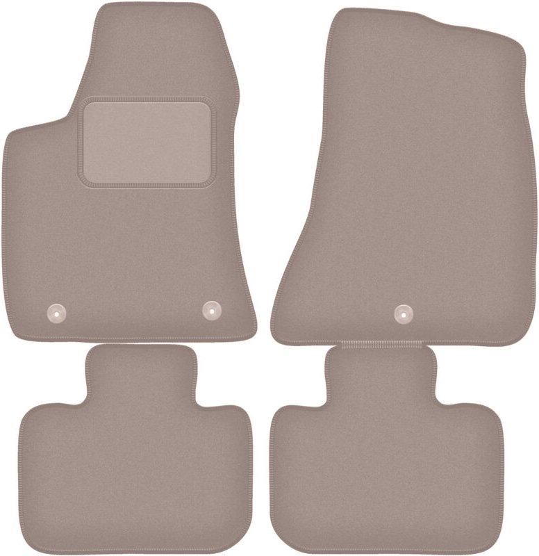 Beige Velours-Fußmatten für: Dodge Charger LD Coupé (2011-2020)