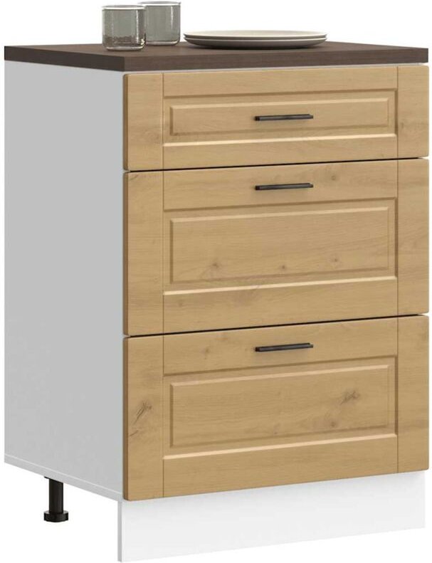 Küchenunterschrank Porto Artisan-Eiche Holzwerkstoff - Vidaxl