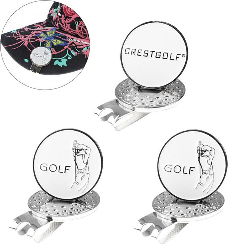 Shining House - Golfballmarker, starker magnetischer Golfhut-Clip für Golfhut (3 Stück)