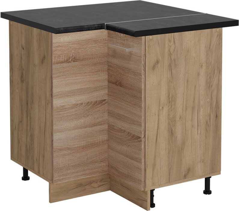 Vicco - Eckunterschrank R-Line, Sonoma, 75.6 cm , ap Anthrazit