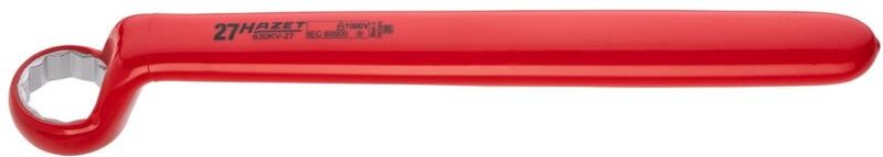Einringschlüssel, schutzisoliert, Außen-Doppel-Sechskant Profil, 27 mm - Hazet