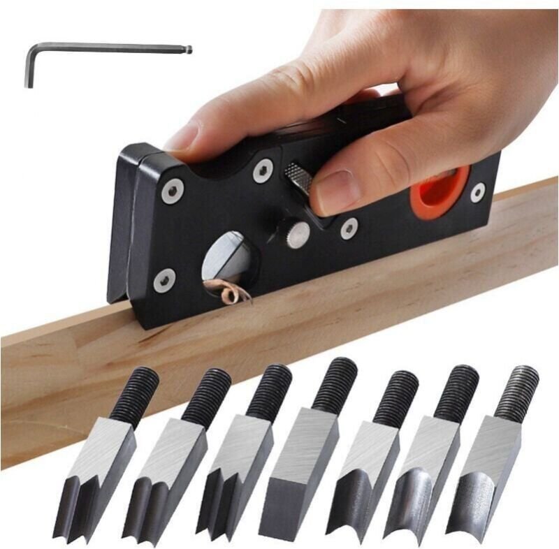 Thumbnail - Planer7cutters) Pialla per smussi, pialla angolare per carpenteria, pialla manuale per la lavorazione del legno, pialla ...
