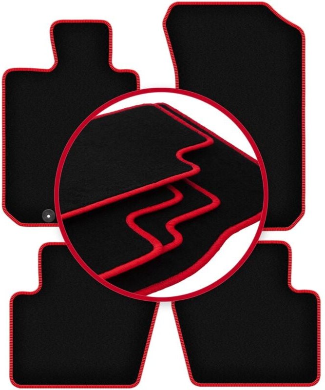 CARLUX-RED Autofußmatten für: Honda Legend IV Limousine (2004-2012)