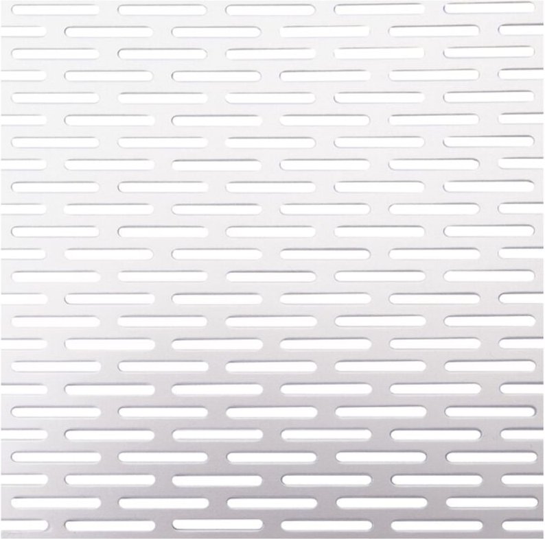 Alberts - Lochblech Schlitz, Alu silber elox., BxLxS 200 x 1000 x 0,8 mm