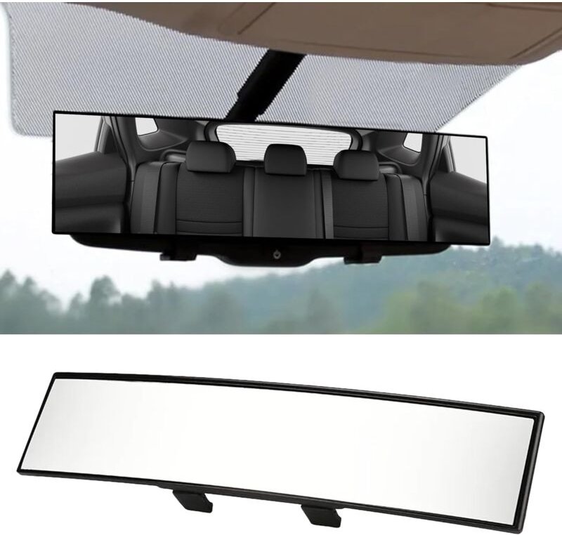 Auto-Rückspiegel, Rückspiegel, Autozubehör, aufsteckbarer Panorama-Rückspiegel, 12-Zoll-Weitwinkel-Rückspiegel, hochaufl...