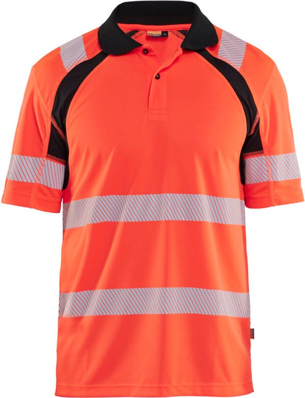 Hochsichtbares Arbeitspolo 3595 - Rot/Schwarz M