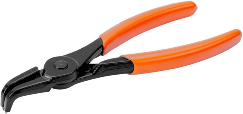 Bahco Zange für Innensicherungsringe mit um 90° abgewinkelten Backen, brüniert, 300 mm