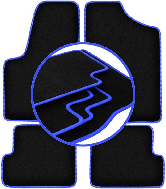 CARLUX-BLUE Autofußmatten für: Fiat Seicento Fließheck (1998-2010)