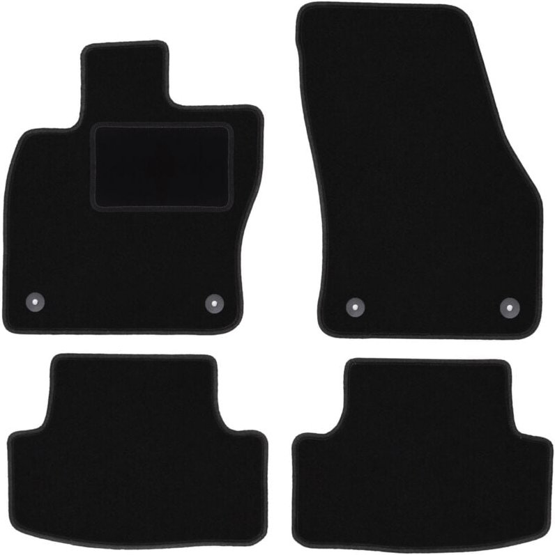 Schwarze Veloursmatten für: Seat Ateca Crossover (2016-)