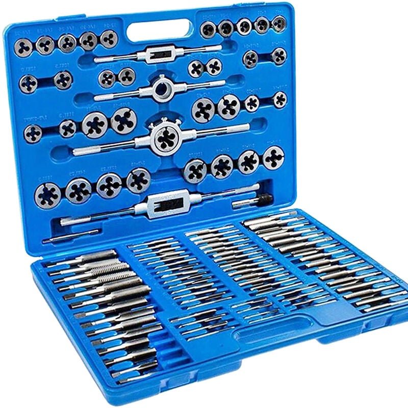 AUFUN 110-teiliges Gewindeschneidsatz Grobgewindeschneider Gewindeschneider Gewindebohrer-Set Metrisch M2-M18 inklusive ...