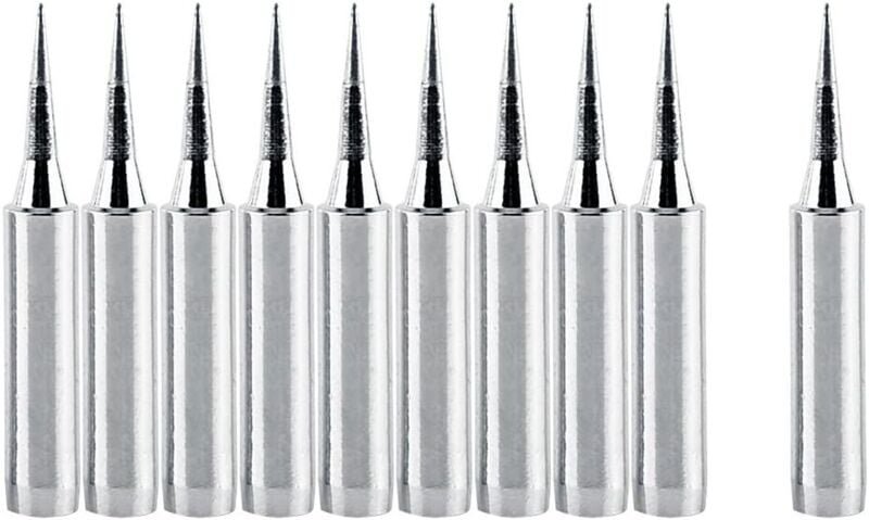 10 Stück 900M-TI Lötkolbenspitzen, Ersatz-Lötkolbenspitzen-Stationswerkzeug für hakko 936937 Lötstation, für Rapide, für...