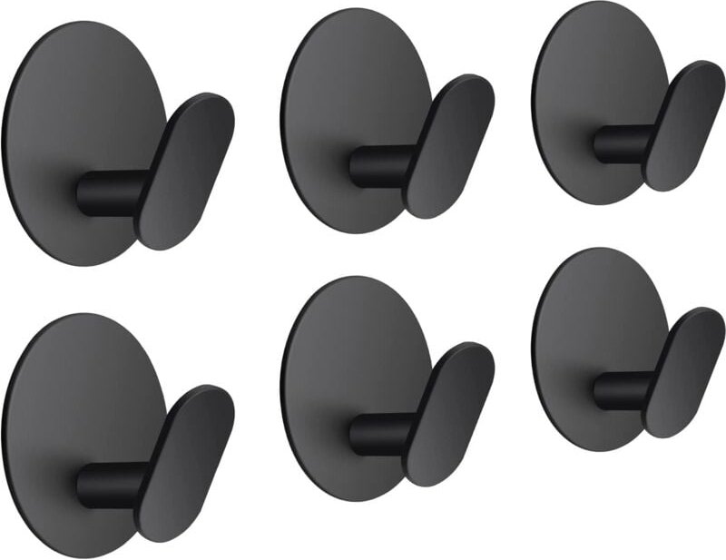 Thumbnail - Cyslmuk - 6er-Pack selbstklebende Haken aus Edelstahl, selbstklebende Handtuchhaken, Türhaken, wasserdicht, rostbeständi...