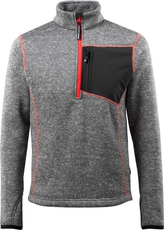 Mascot Strickpullover REIMS HARDWEAR mit kurzem Reißverschluss 50149 Gr. M grau-meliert