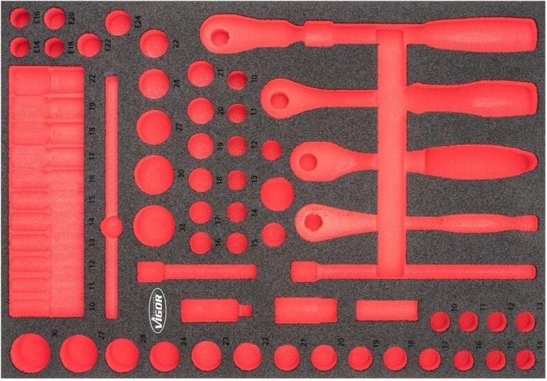 Weichschaum-Einlage, leer, Art.Nr. V6822-L - Vigor