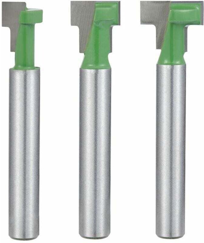 Shining house Bohrer-Set, 6-mm-Schaft-Fräser, T-Nut- und T-Schienen-Fräser, professionelle Holzschneidewerkzeuge