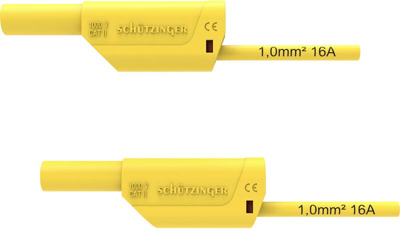 Schützinger - vsfk 8500 / 1 / 50 / ge Sicherheits-Messleitung 4 mm-Stecker 4 mm-Stecker 50.00 cm Gelb