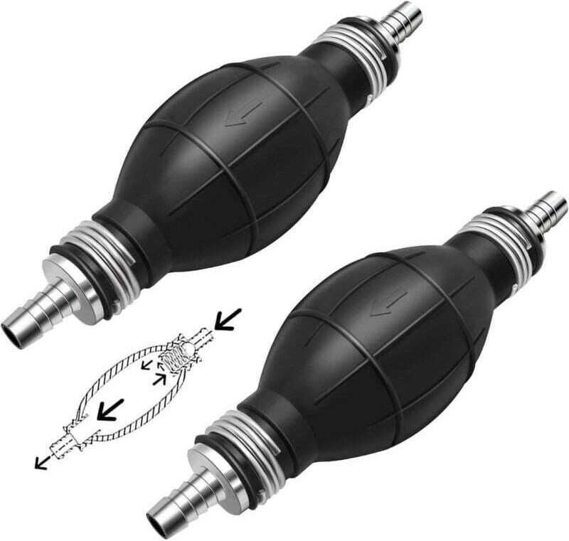 Kraftstoffpumpe für Auto und Boot, 2-teilige Dieselkraftstoff-Handpumpe zum Umfüllen von Benzin, Kraftstoff, Diesel, Was...