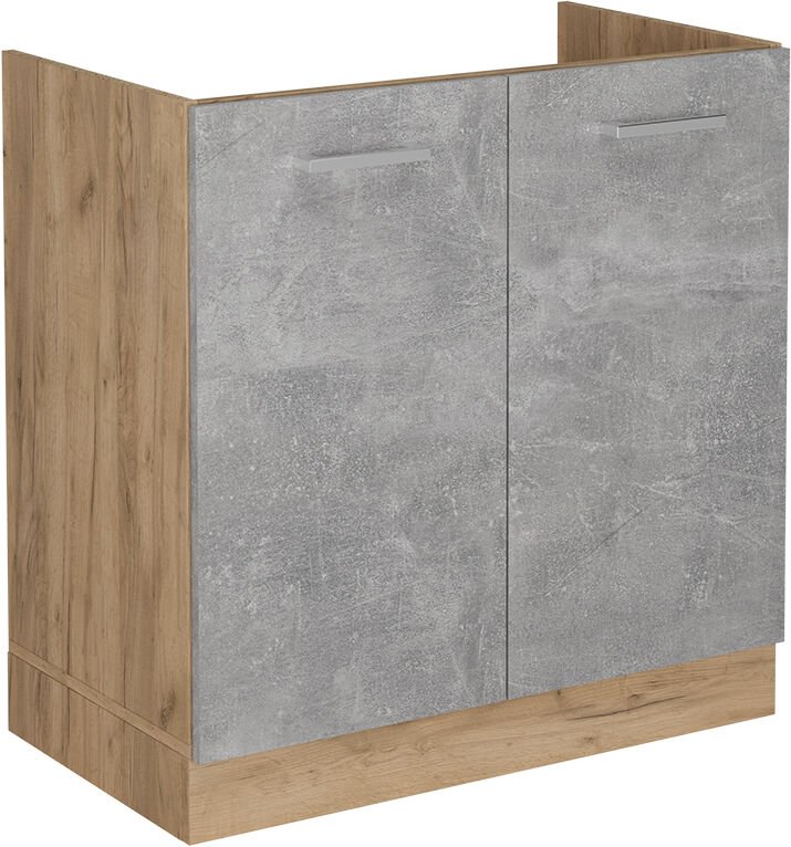 Vicco - Spülenunterschrank R-Line, Beton, 80 cm ohne Arbeitsplatte