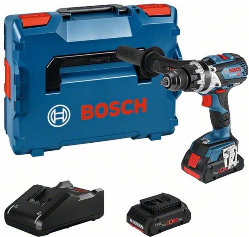 Bosch Akku-Schlagbohrschrauber gsb 18V-110 c, incl. 2x Akku ProCORE18V, Schnellladegerät, l-boxx