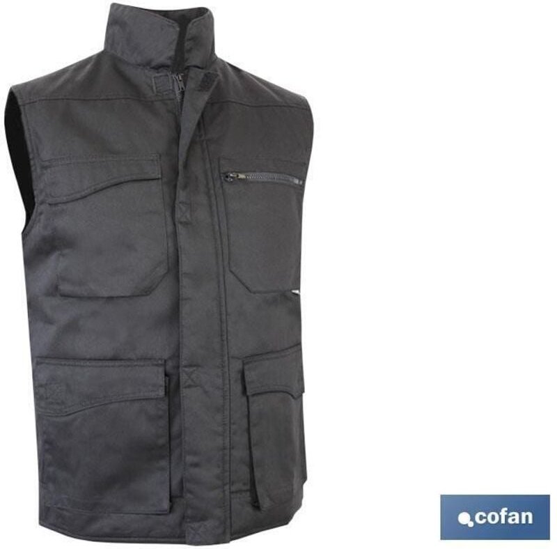 Colt gepolsterte Weste mit mehreren Taschen, 245 g/m, Schwarz, T-XXL