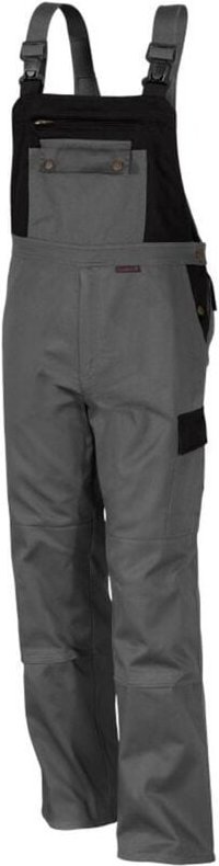 Qualitex Latzhose "image", Größe: 64, Farbe: mittelgrau/schwarz