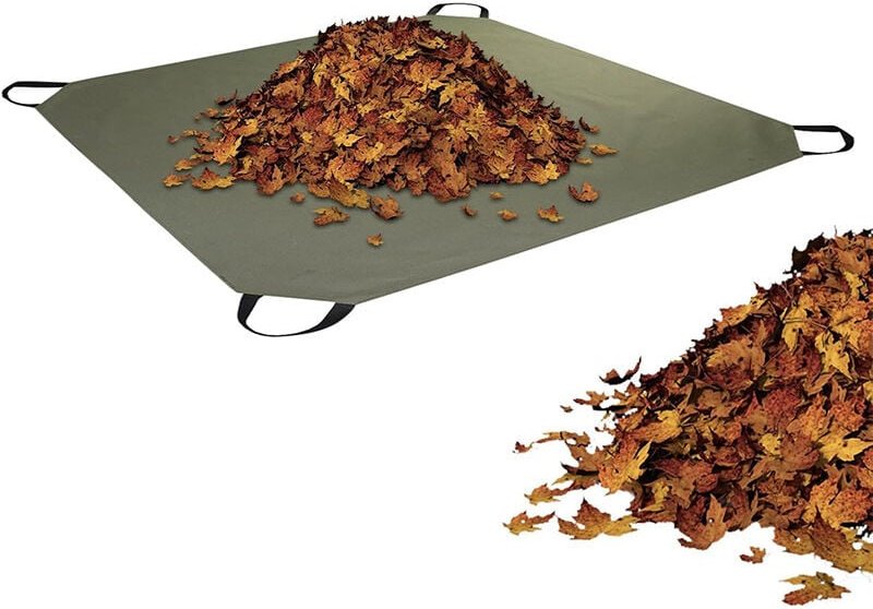 Faltbarer Laubsack - Gartenabfall-Sammelsack - Mit Tragegriff - Wasserfester Stoff - Rasenabfall-Sammelmatte - Plane mit...