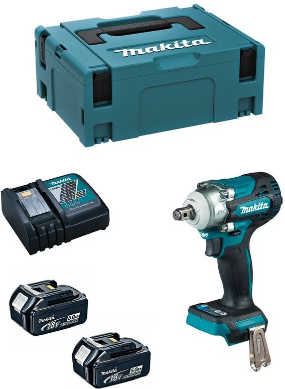 Makita - Schlagschrauber DTW300RTJ (2 x 5,0 Ah + DC18RC + makpac 2)