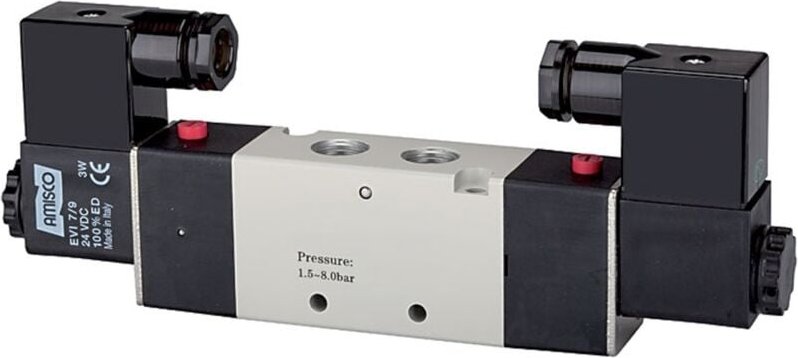 5/2-Wegeventil elektropneu., »4V«, bista., g 1/8, 24VDC, 500l/min - Riegler