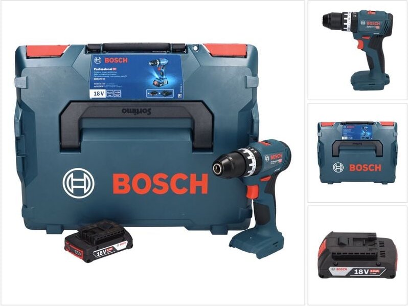 Bosch GSB 18V-45 Akku Schlagbohrschrauber 18 V 45 Nm Brushless + 1x Akku 2,0 Ah + L-Boxx - ohne Ladegerät