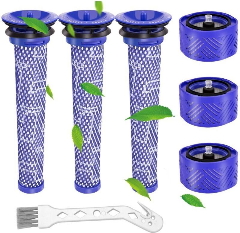 Filter für Dyson, Ersatz-Staubsaugerfilter für Dyson V6, V6 Motorhead, V6 Absolute und V6 Animal, 3 Stück Post-HEPA-Filt...