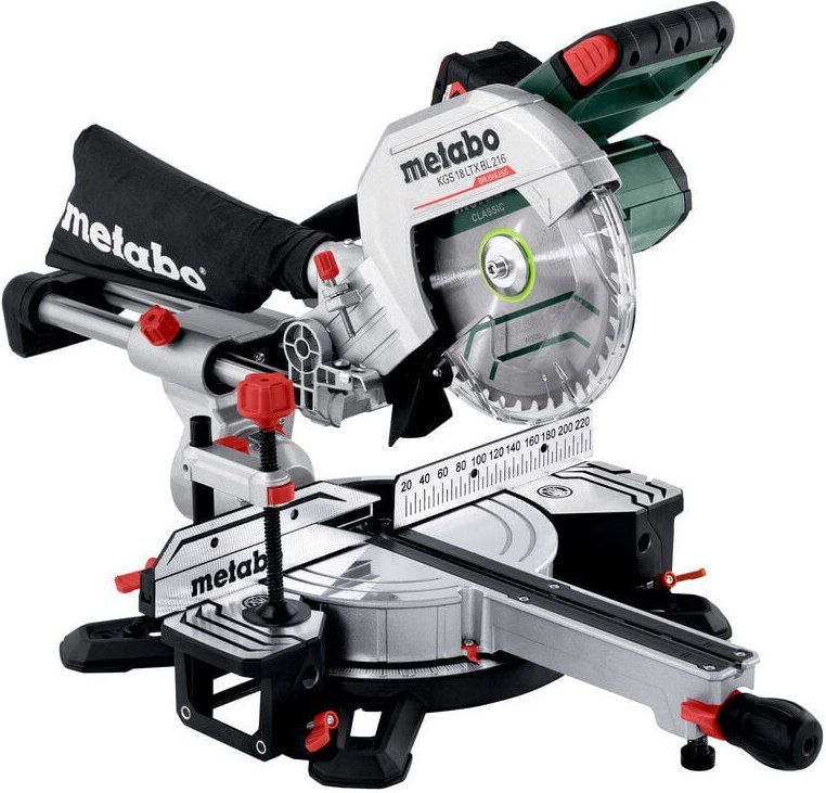 Thumbnail - Metabo - Akku-Kapp- und Gehrungssäge kgs 18 ltx bl 216 mit Zugfunktion,1x 4.0Ah + Lader